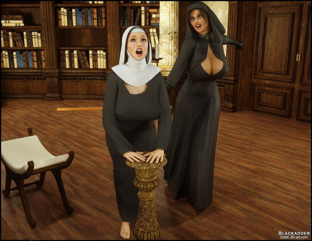 Mother Superior Punishing One Of Her 3D Nuns
