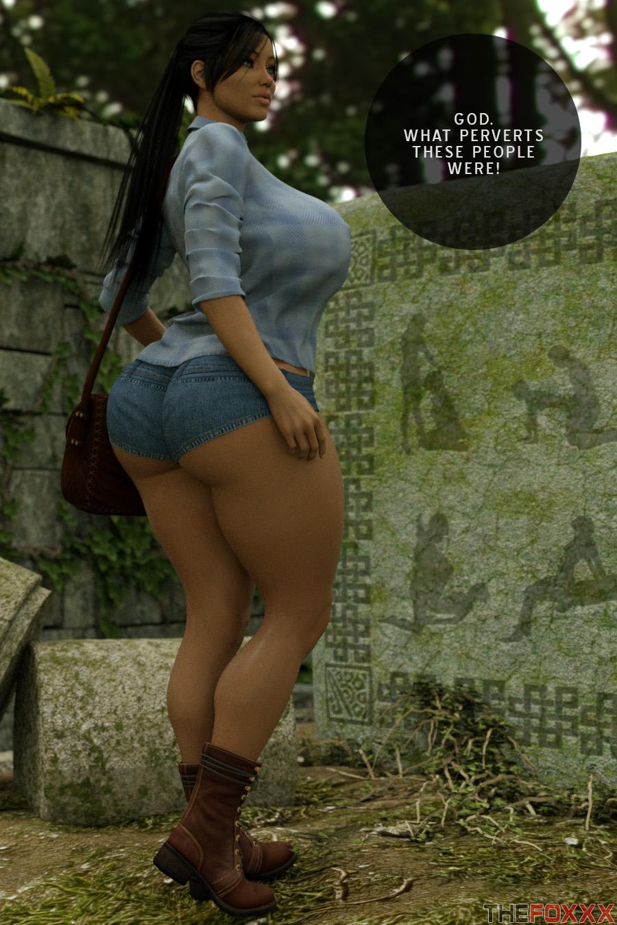 Fantastic Ass 3D Beauty Gabriela Debutt In Little Shorts