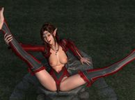 Lusty Elf Spreading Her Legs Wide - animated