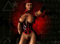 Big Breasts On An Arousing Red Hair Babe - cartoon