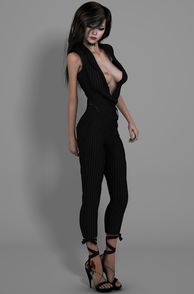 3D Waif Model Showing Her Tits