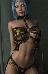 Blue Haired 3D Fantasy