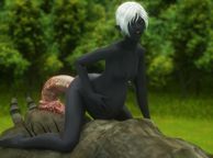 Black Elf Getting Monster Cock Penetration - animated