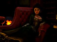 Rendered Woman Waiting In The Study - animated