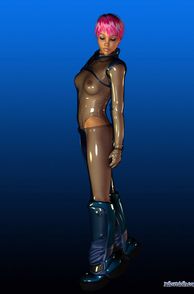 Boots And Arousing See Thru Clothing On 3D Girl Image